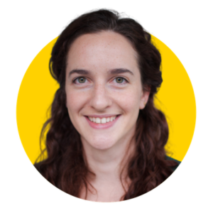 Cecile Yama Cecila Yama headshot with yellow background