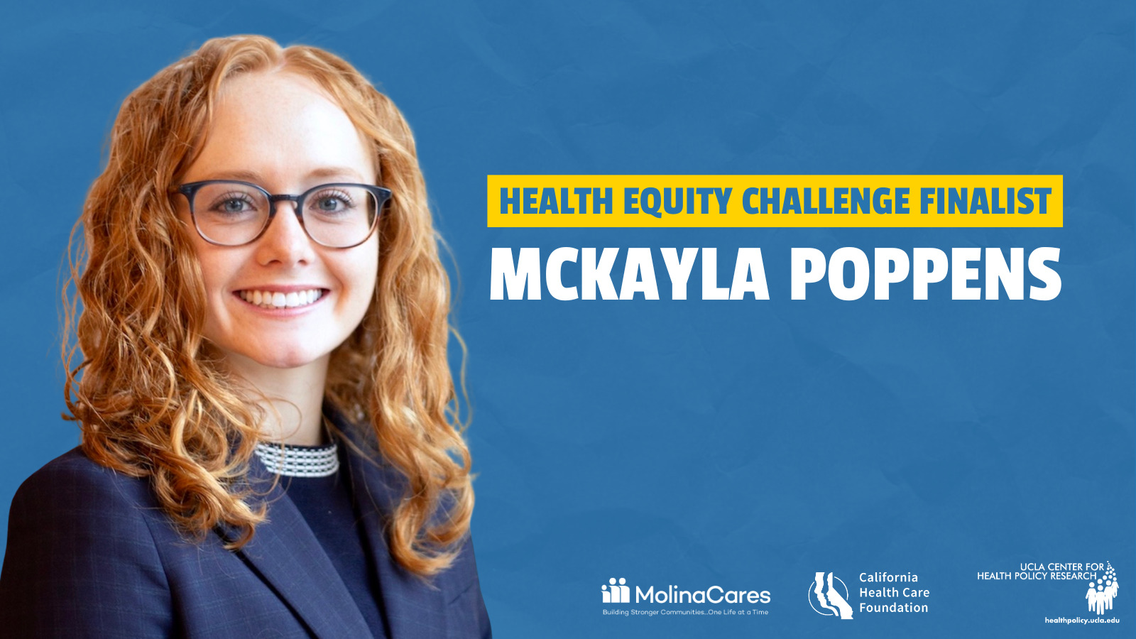 McKayla Poppens photo with health equity challenge banner