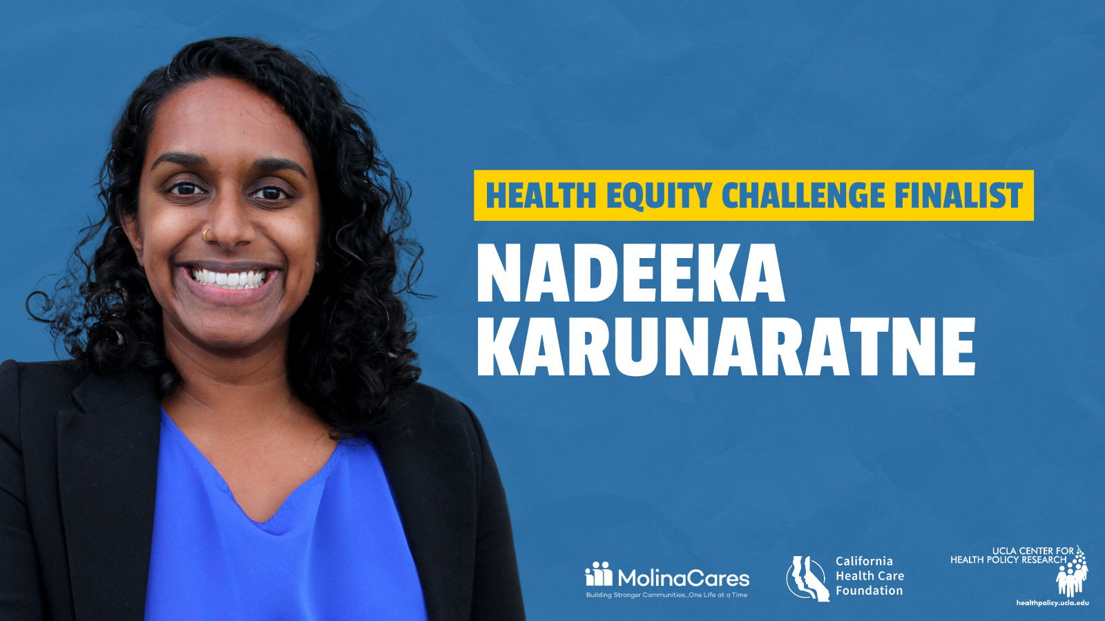 Nadeeka Karunaratne photo with Health Equity Challenge