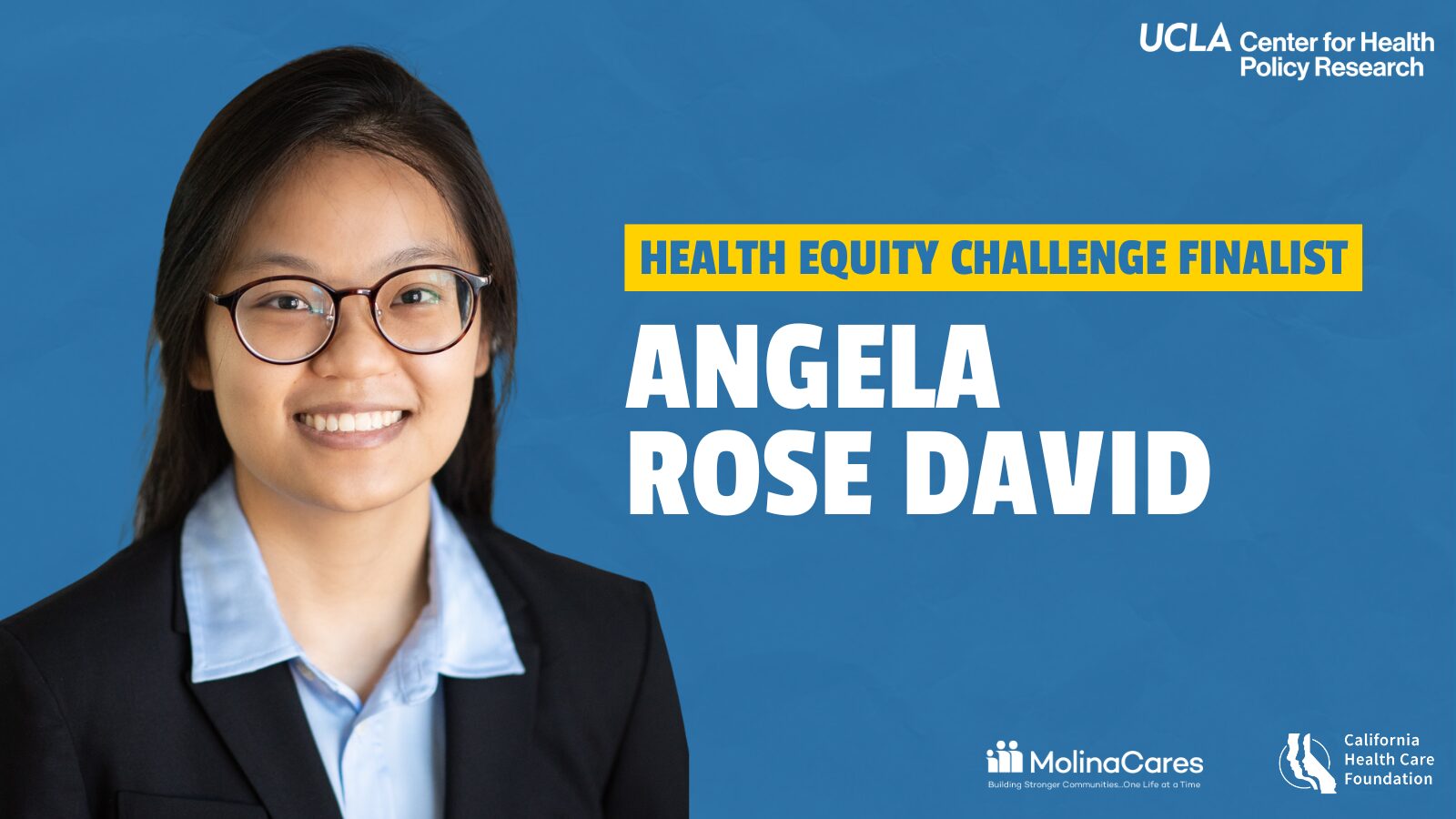 Health Equity Challenge Finalist, Angela Rose David