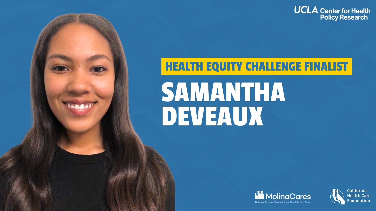 Health Equity Challenge finalist Samantha Deveaux